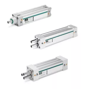 No-rotating triple piston rods pneumatic cylinder AW 6/8 series