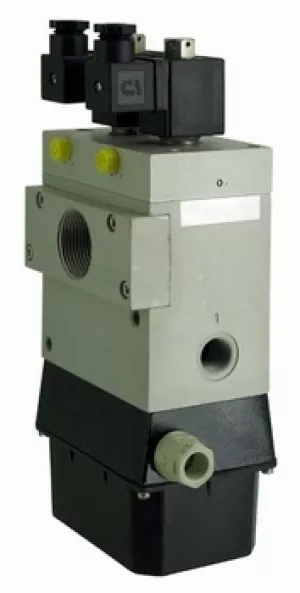 Double 3-way valves solenoid pilot operated