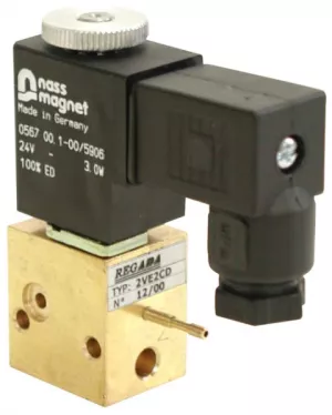 3-way solenoid valves direct acting - normally closed